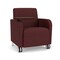 Lesro Siena Lounge Reception Guest Chair W/ Swivel Tablet, 27 in W 29.5 in L 32.5 in H SN1101 - alternate 1